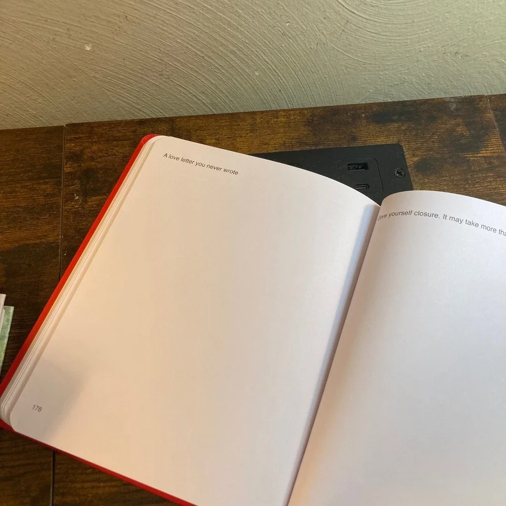 We're Not Really Strangers Guided Journal 180 Prompts Red Hardcover Reflection